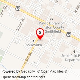Under the Oak Cafe on South 3rd Street, Smithfield North Carolina - location map