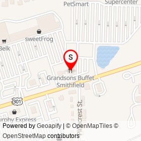 Grandsons Buffet Smithfield on North Brightleaf Boulevard, Smithfield North Carolina - location map