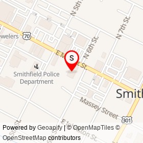 Blacks Tire's & Auto Service on East Market Street, Smithfield North Carolina - location map