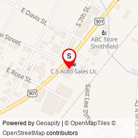 301 Best New & Used Tires on South Brightleaf Boulevard, Smithfield North Carolina - location map