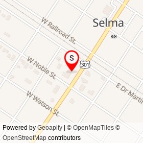 Uncut Barber Shop on South Pollock Street, Selma North Carolina - location map