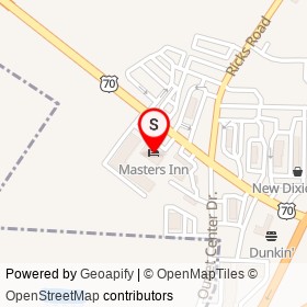 Masters Inn on US 70, Selma North Carolina - location map