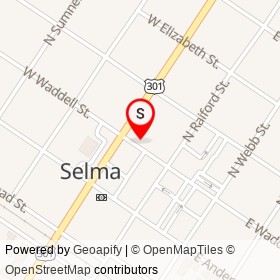Selma Flower Shop on West Waddell Street, Selma North Carolina - location map
