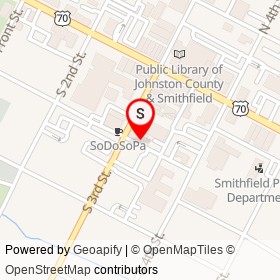 Howell Theatre on South 3rd Street, Smithfield North Carolina - location map