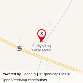Becky's Log Cabin Motel on US 70 Business,  North Carolina - location map