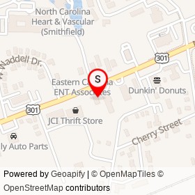 Smithfield's Chicken 'N Bar-B-Q on North Brightleaf Boulevard, Smithfield North Carolina - location map