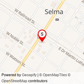 Selma Laundromat on South Pollock Street, Selma North Carolina - location map