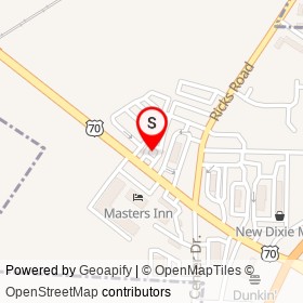 Hasty Market on US 70, Selma North Carolina - location map