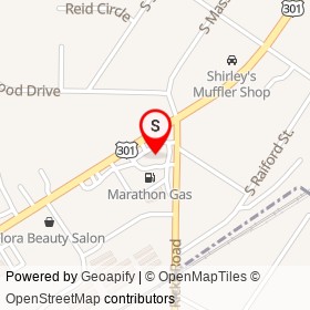 Marathon Gas on South Pollock Street, Selma North Carolina - location map