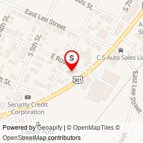 301 Smoke & Vape on South Brightleaf Boulevard, Smithfield North Carolina - location map