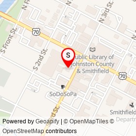 Johnston County Sheriff's Department on East Market Street, Smithfield North Carolina - location map