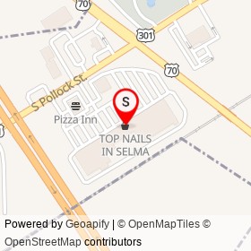 TOP NAILS IN SELMA on South Pollock Street, Selma North Carolina - location map