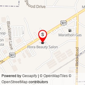 Flora Beauty Salon on South Pollock Street, Selma North Carolina - location map