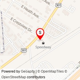 Speedway on South Brightleaf Boulevard, Smithfield North Carolina - location map
