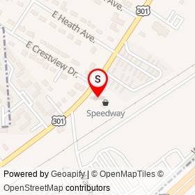 Speedway on South Brightleaf Boulevard, Smithfield North Carolina - location map