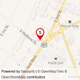 Carroll Pharmacy on South Brightleaf Boulevard, Smithfield North Carolina - location map