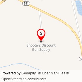 Shooters Discount Gun Supply on NC 581, Lucama North Carolina - location map