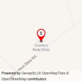 Charlie's Body Shop on Richardson Bass Road, Kenly North Carolina - location map