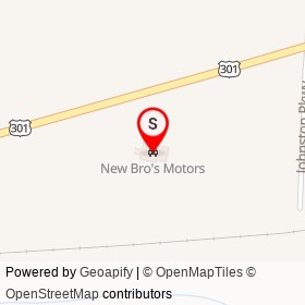 New Bro's Motors on US 301, Kenly North Carolina - location map