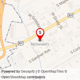 McDonald's on South Church Street, Kenly North Carolina - location map
