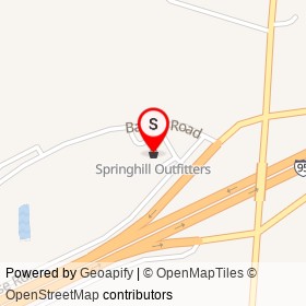 Springhill Outfitters on Seafood House Road, Selma North Carolina - location map