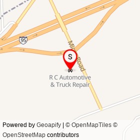 R C Automotive & Truck Repair on Micro Road, Micro North Carolina - location map