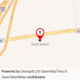 Shell Select on NC 42,  North Carolina - location map