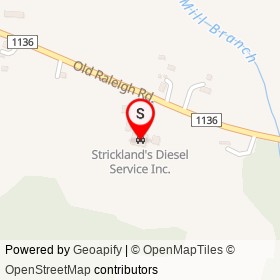 Strickland's Diesel Service Inc. on Old Raleigh Road,  North Carolina - location map