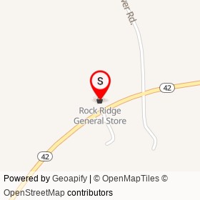 Rock Ridge General Store on NC 42,  North Carolina - location map