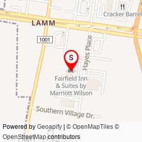 Fairfield Inn & Suites by Marriott Wilson on Hayes Place, Wilson North Carolina - location map