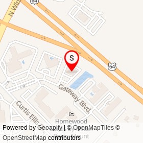 Outback Steakhouse on Gateway Boulevard, Rocky Mount North Carolina - location map