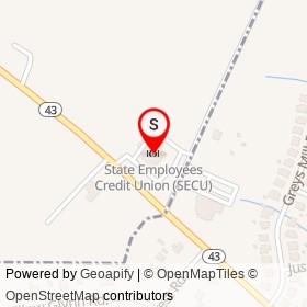 State Employees Credit Union (SECU) on Dortches Boulevard, Dortches North Carolina - location map