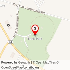 Ennis Park on , Red Oak North Carolina - location map