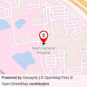 Nash General Hospital on Curtis Ellis Drive, Rocky Mount North Carolina - location map