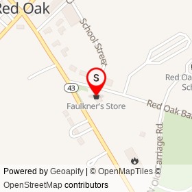 Faulkner's Store on Red Oak Battleboro Road, Red Oak North Carolina - location map