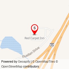 Red Carpet Inn on Fluellen Drive, Dortches North Carolina - location map