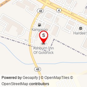 Ashburn Inn Of Goldrock on NC 48, Rocky Mount North Carolina - location map