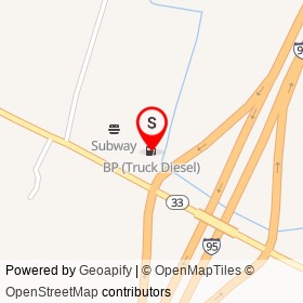 BP (Truck Diesel) on NC 33,  North Carolina - location map