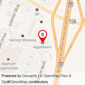 Applebee's on Premier Boulevard, Roanoke Rapids North Carolina - location map