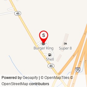 Burger King on NC 46,  North Carolina - location map