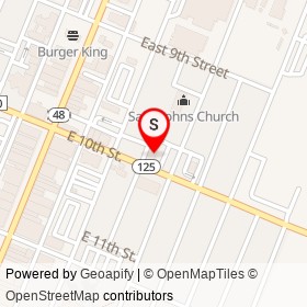 Hardee's on East 10th Street, Roanoke Rapids North Carolina - location map