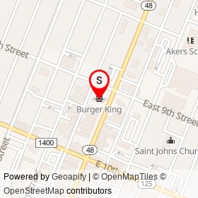 Burger King on Roanoke Avenue, Roanoke Rapids North Carolina - location map