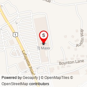 TJ Maxx on Lafayette Road, Seabrook New Hampshire - location map