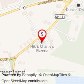 Nik & Charlie's Pizzeria on Portsmouth Avenue, Greenland New Hampshire - location map
