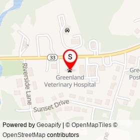 Greenland Veterinary Hospital on Portsmouth Avenue, Greenland New Hampshire - location map