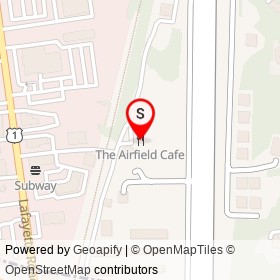 The Airfield Cafe on Lafayette Road, North Hampton New Hampshire - location map