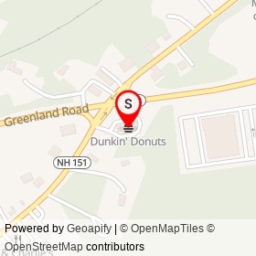 Dunkin' Donuts on Portsmouth Avenue, Greenland New Hampshire - location map