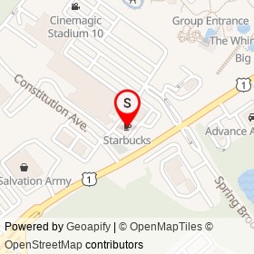 Starbucks on Lafayette Road, Portsmouth New Hampshire - location map