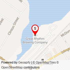 Great Rhythm Brewing Company on Bartlett Street, Portsmouth New Hampshire - location map