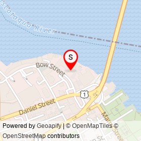 Ale House Inn on Bow Street, Portsmouth New Hampshire - location map